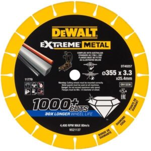 Διαμαντόδισκος Extreme Metal 355mm x 3,3mm Dewalt DT40257