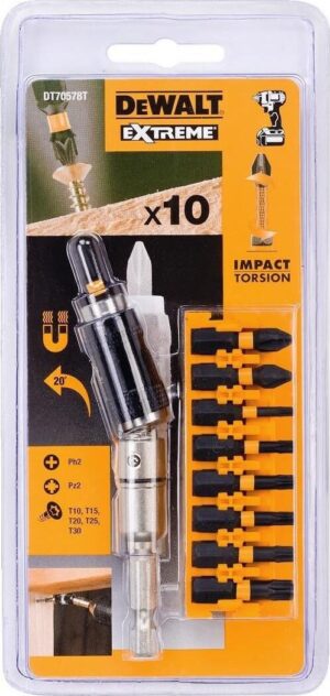 Σετ Μύτες Με Αντάπτορα Σπαστό 10τμχ. Torsion Extreme Dewalt DT70578T - Image 3