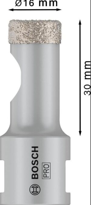 Διαμαντοτρύπανο Ξηρού Τρυπήματος 16x30x22,23mm για Τροχό Μ14 Bosch 2608587114