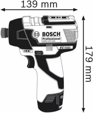 Παλμικό Κατσαβίδι Μπαταρίας 12V 105Nm GDR12 V-110 Solo Professional Bosch 06019E0003 - Image 5