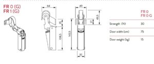 Φρένο Πόρτας 110Cm/80Kg FR 2 BRONZE Justor 0212.03 - Image 5
