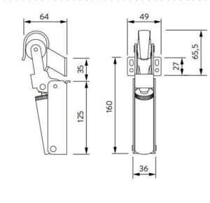 Φρένο Πόρτας 110Cm/80Kg FR 2 INOX Justor 0212.05 - Image 4