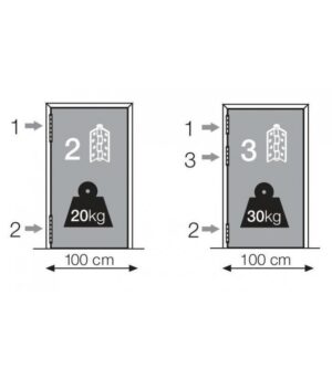 Μεντεσές Επαναφοράς 12Cm X 3Cm Έως 30Kg SA 120 Ασημί Justor 5314.01 - Image 3