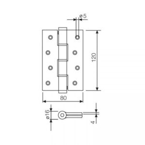 Μεντεσές Επαναφοράς 12Cm X 3Cm Έως 30Kg SA 120 Ασημί Justor 5314.01 - Image 4