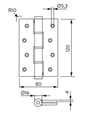Μεντεσές Επαναφοράς 12Cm X 3Cm Έως 30Kg SA 120 Μαύρο Justor 5314.09 - Image 4
