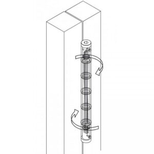 Μεντεσές Επαναφοράς 18Cm X 3Cm Έως 60Kg SA 180 Λευκό Justor 5814.06 - Image 4
