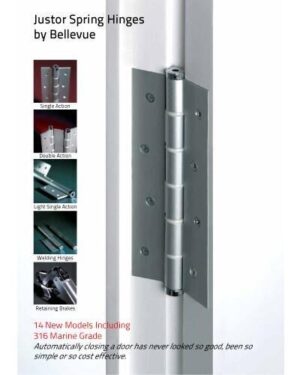 Μεντεσές Επαναφοράς 18Cm X 3Cm Έως 60Kg SA 180 Λευκό Justor 5814.06 - Image 5