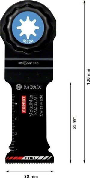 Πριονόλαμα Βυθιζόμενης Κοπής Expert Metalmax PAIZ 32 AIT 32x50mm Bosch 2608900019 - Image 3