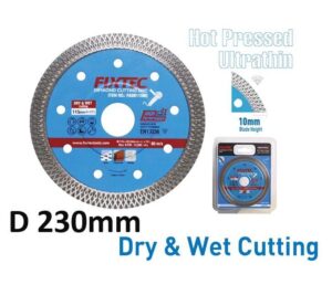 Δίσκος Κοπής Πλακιδίων Διαμαντέ Extra Clean 230Mm X 2Mm Fixtec FADB230MT