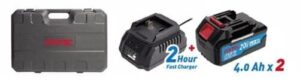 Πιστολέτο SDS-Plus 3J 20V 2x4Ah 26mm Brushless Heavy Duty ( Makita Type Battery) Fixtec FCRH2602M - Image 3