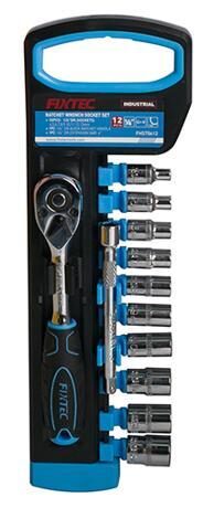 Καστάνια Με Καρυδάκια 1/4″ Cr-V 12Τεμ. Fixtec FHST0612