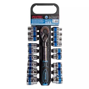 Καστάνια Με Καρυδάκια 1/2″ Cr-V 19Τεμ. Fixtec FHST1319
