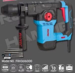 Περιστροφικό Πιστολέτο 1600W 10J 5,5Kg Sds-Plus 3 Λειτουργιών Heavy Duty Fixtec FRH3616000 - Image 5