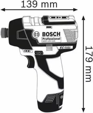 Παλμικό Κατσαβίδι Μπαταρίας 12V 2x3Ah 105Nm GDR12V-110 Professional Bosch 06019E0005 - Image 5