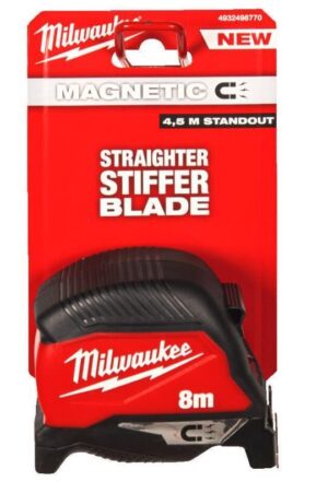 Μαγνητικό Μέτρο 8m x 27mm  Magnetic Stiffer Blade Milwaukee 4932498770 - Image 2