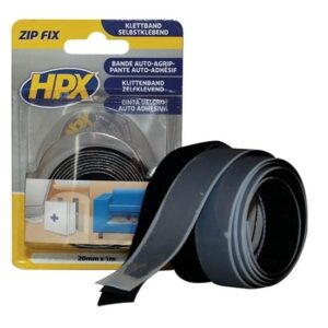 ZIP FIX (αρσενικό + θηλυκό) μαύρο 20mmx1m HPX ZF2001