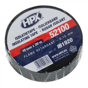 Mονωτική ταινία ηλεκτρολόγου 19mm x 20m μαύρη HPX IB1920