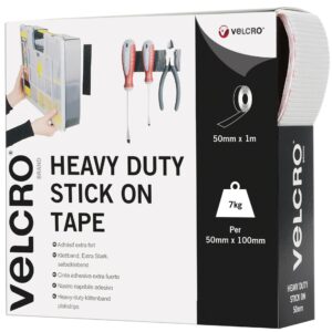 Ταινία αυτοκόλλητη λευκή Velcro 5cmX1m HEAVY DUTY / Βαρέως τύπου 60242
