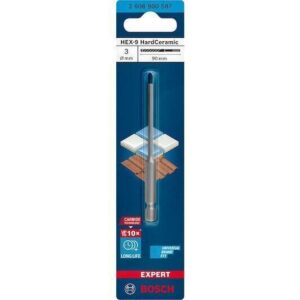 Τρυπάνι Πλακιδίων 3x90 HardCeramic HEX-9 με Εξάγωνο Στέλεχος 1/4'' EXPERT CYL-9 BOSCH 2608900587