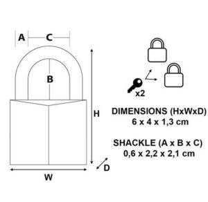 Λουκέτο συμπαγές μπρούτζινο Standard 40mm Masterlock 140EURD - Image 4