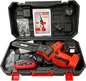 Αλυσοπρίονο Μπαταρίας 21V Brushless Sucko BC-2108 με Λάμα 20cm 2 Μπαταρίες 5Ah Βαλίτσα - Image 3