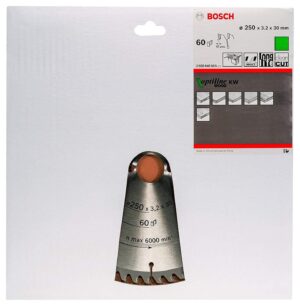 Δίσκος OptiLine 250x30 Z60 Ξύλου Bosch 2608640665