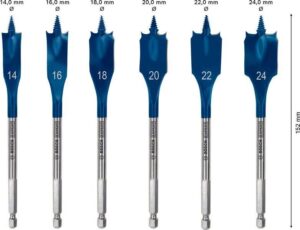 Σετ 6 Ξυλοτρύπανα Φτερού Φ14-16-18-20-22-24mm EXPERT Bosch 2608900332 - Image 3
