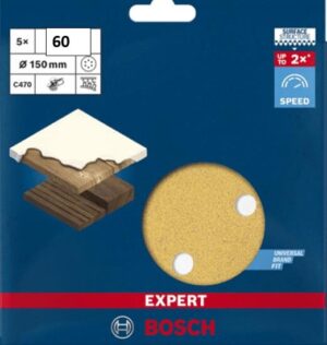 Φύλλα Έκκεντρου 150mm 5τεμ.P60 Best for Wood and Paint Expert Bosch 2608900814