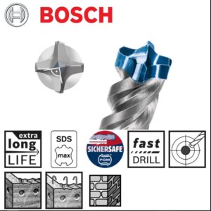 Τρυπάνι Bosch Τετράκοπο SDS-Max-8X 24X400X520 2608578637 - Image 3