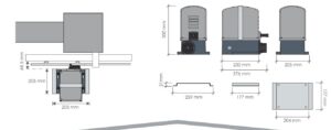 Μηχανισμός Γκαραζόπορτας Συρόμενης 800kg/300w MOVER 8 PROTECO SET ( μοτερ + πλακέτα + 4m κρεμαρίερα+2 κοντρόλ ) - Image 5