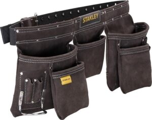 Ζώνη Εργαλείων Δερμάτινη Μαύρη Διπλή Stanley STST1-80113