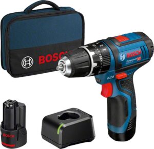 Κρουστικό Δραπανοκατσάβιδο Μπαταρίας Bosch GSB 12V-15 (2x2.0Ah) σε Υφασμάτινη Θήκη 06019B690H