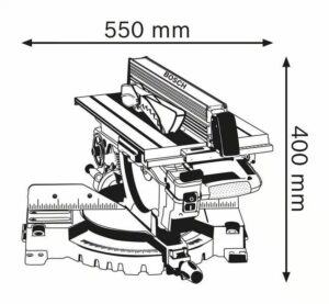 Φαλτσοπρίονο Bosch GTM12JL 0601B15001 2 Εργασιών Φ305 1800 Watt - Image 5