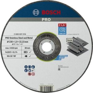 Δίσκος κοπής Bosch Bent Standard for Inox 230x1.9x22,23mm Bosch 2608601514