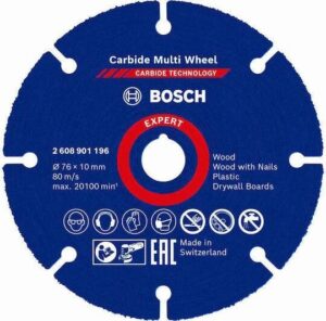 Δίσκοι κοπής Carbide πολλαπλών υλικών 76mm Bosch 2608901196 - Image 1