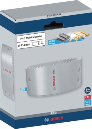 Ποτηροτρύπανο Bosch PRO Βιδωτό 114mm Multi Material 2608901538