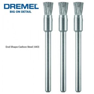 Βούρτσα 443 Dremel Ανθρακούχο Χάλυβα 3,2mm 26150443JA 3τεμ.