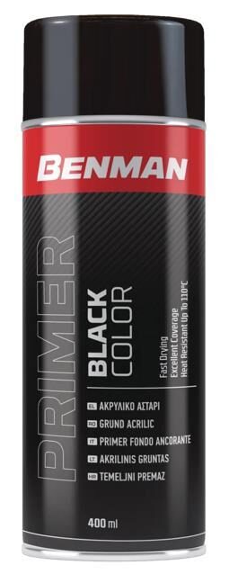 Σπρέι Ακρυλικό Αστάρι Primer Μαύρο 400ml Benman Spray 43573