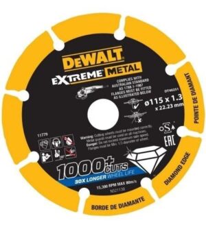 Διαμαντόδισκος Extreme Metal 115mmx1,3mm Dewalt DT40251