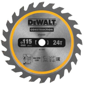 Δίσκος Κοπής Ξύλου 115x9,5 Z24 Dewalt DT20420-QZ