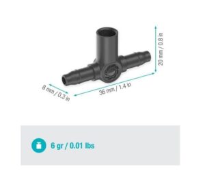 Συνδεσμος Τ Gardena Micro-Drip 4.6mm για Μπέκ 13216-20 - Image 3