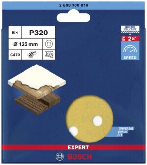 Φύλλα Έκκεντρου 125mm 5τεμ.P320 Best for Wood and Paint Expert Bosch 2608900810