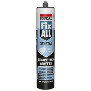 Σφραγιστικό Συγκολλητικό Υπερδιάφανο 290ml Soudal Fix All Crystal 122377