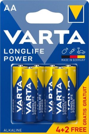 Μπαταρία Αλκαλική Μακράς Διάρκειας LongLife ΑΑ LR6 4+2 Varta