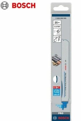 Λάμα Σπαθόσεγας Bosch Mετάλλου S1137BEF 225mm 25τεμ.PRO Medium-Thick Metal 2608658995