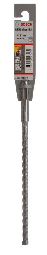Τρυπάνι Τετράκοπο Bosch SDS-Plus-5X 8x150x210mm 2608833790