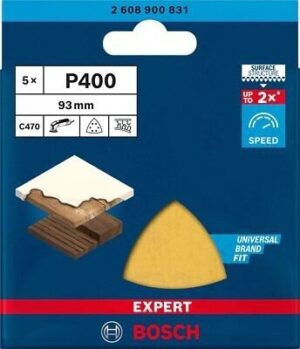 Φύλλα Λείανσης 93mm Ξύλου P400 Best for Wood and Paint 5τεμ.Expert Bosch 2608900831