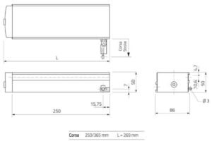 Ηλεκτρικό μοτέρ καδένας λευκό 220V-300Nm-250/365mm για παράθυρα και φεγγίτες Mingardi Micro 02 - Image 4