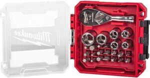 Συμπαγής Καστάνια με μύτες- Καρυδάκια 1/4″ SET ΣΕ PACKOUT™ ΣΥΜΒΑΤΟ ΚΟΥΤΙ 25pcs Milwaukee 4932499470 - Image 3