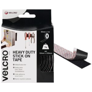 Ταινία αυτοκόλλητη μαύρη Velcro 5cmX1m HEAVY DUTY / Βαρέως τύπου 60241